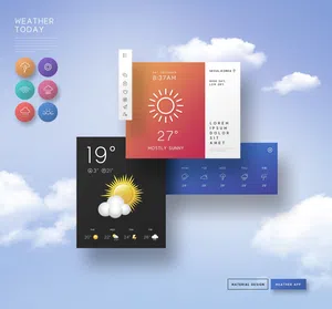 未来天气手机应用界面展示APP展示海报