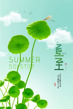 小清新夏至海报