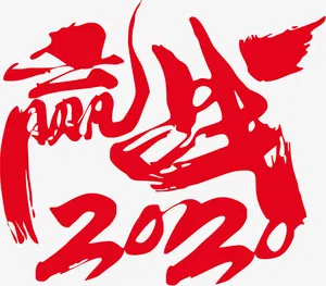 赢战2020艺术字